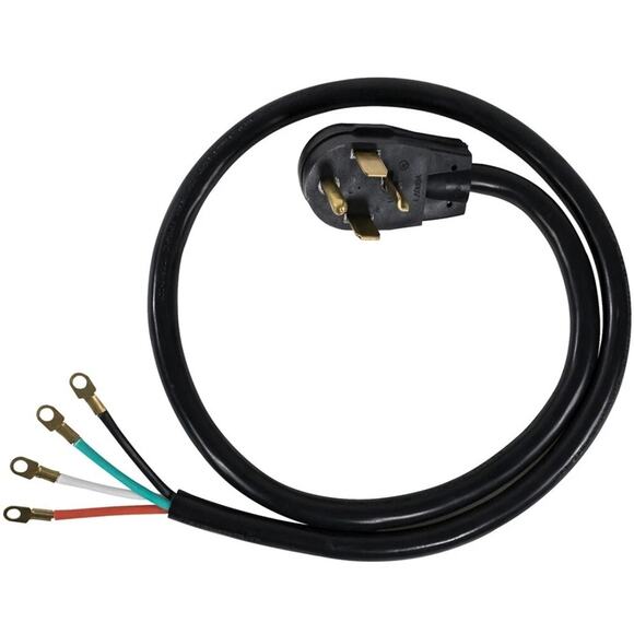 4 Prong 6 Ft. Universal Electric Dryer Power Cord - 30 Amp - Picture 1 of 3